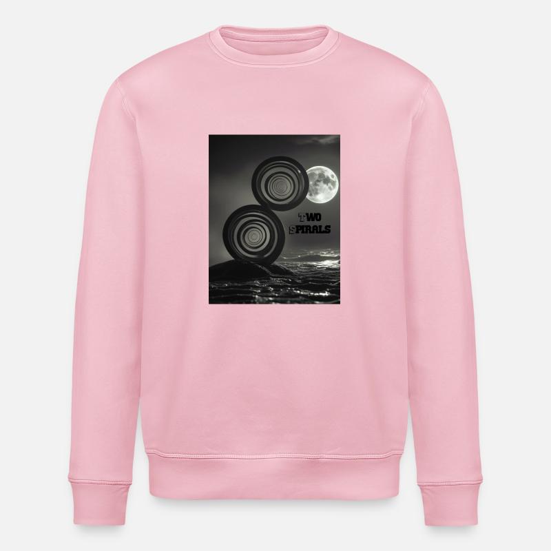 Zwei Spiralen - dunkle Spiralen - Stanley/Stella Unisex Bio-Sweatshirt ROLLER - Hellrosa