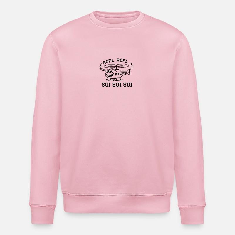 Roflcopter Meme - Stanley/Stella Unisex Bio-Sweatshirt ROLLER - Hellrosa