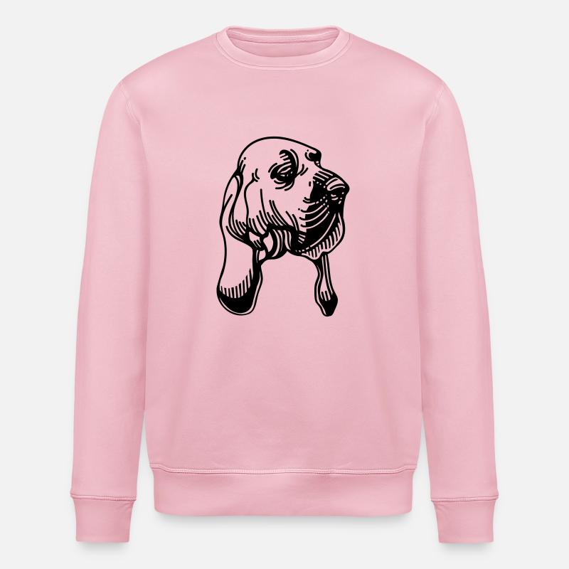 Bloodhound - Hunderasse - Stanley/Stella Unisex Bio-Sweatshirt ROLLER - Hellrosa