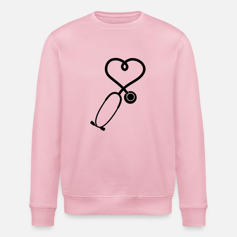 stethoscope_2_sp7 - Stanley/Stella ROLLER Unisex Organic Sweatshirt - cotton pink