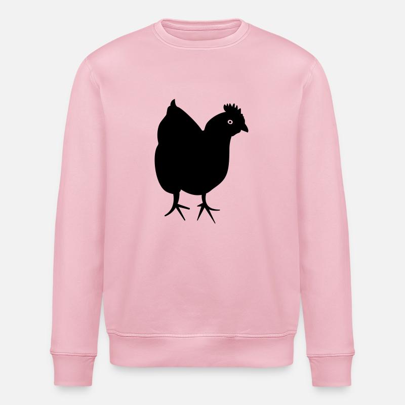 Huhn - Henne - Stanley/Stella Unisex Bio-Sweatshirt ROLLER - Hellrosa