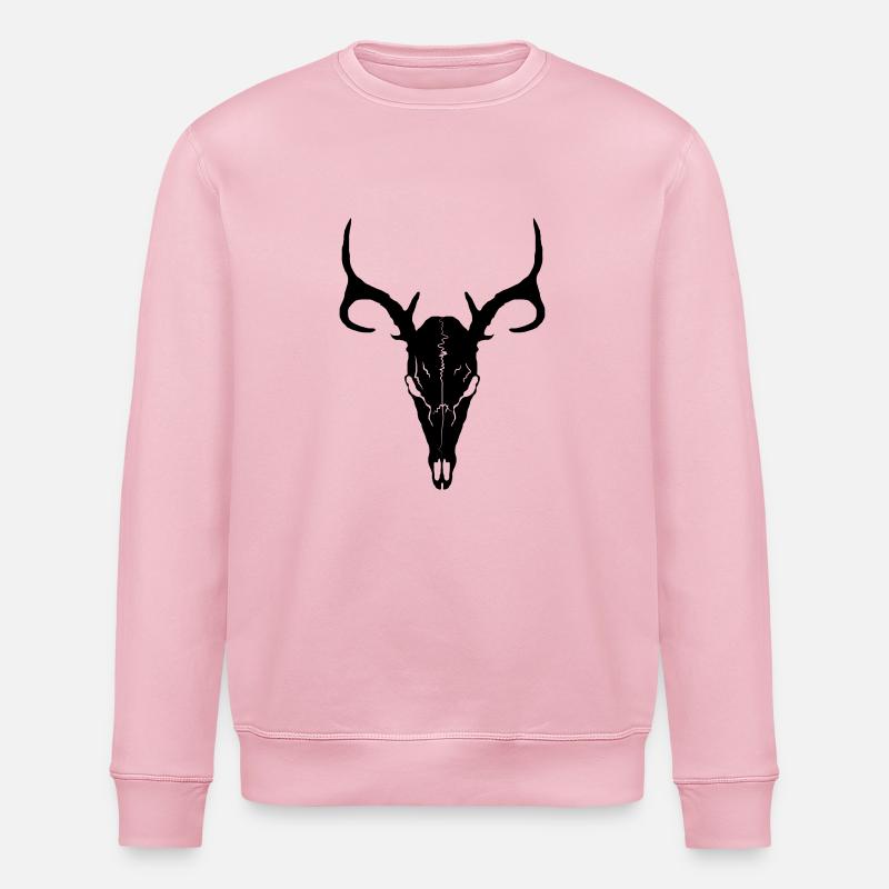 Hirsch Schädel - Stanley/Stella Unisex Bio-Sweatshirt ROLLER - Hellrosa