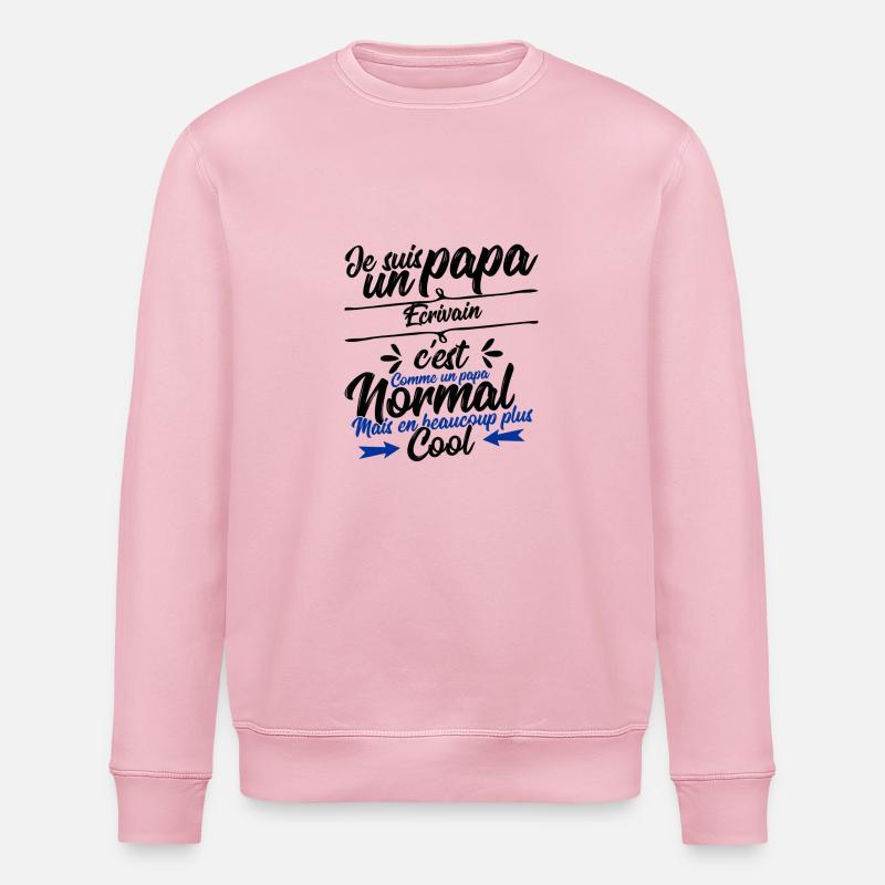 papa Ecrivain cadeau - Sweat bio ROLLER Stanley/Stella Unisexe - rose pâle