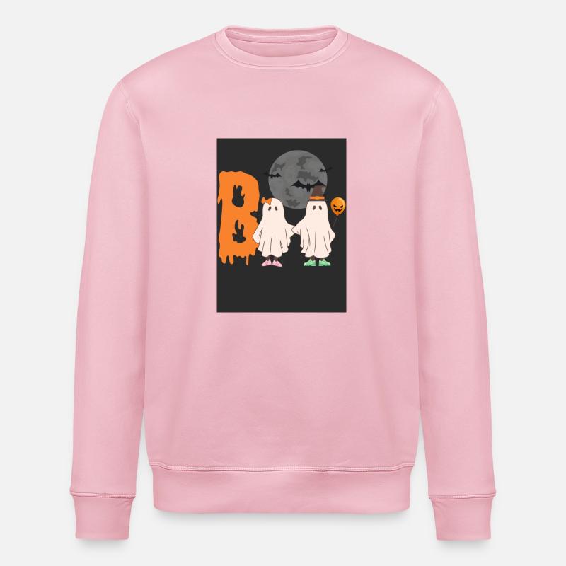 Halloween Boo - Stanley/Stella Unisex Bio-Sweatshirt ROLLER - Hellrosa