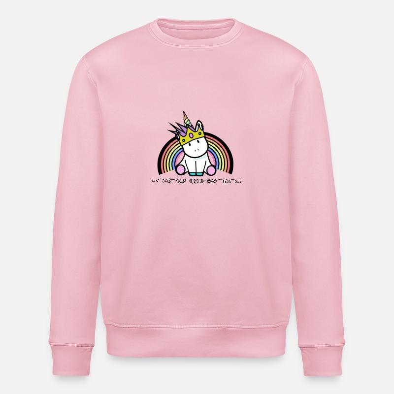 Einhorn Prinzessin - Stanley/Stella Unisex Bio-Sweatshirt ROLLER - Hellrosa