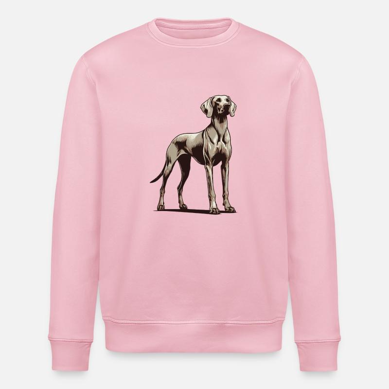 Weimaraner - Stanley/Stella Unisex Bio-Sweatshirt ROLLER - Hellrosa
