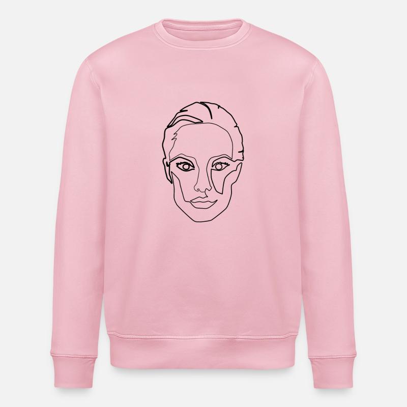 JOSZ DESIGN Face 2 - Stanley/Stella Unisex Bio-Sweatshirt ROLLER - Hellrosa