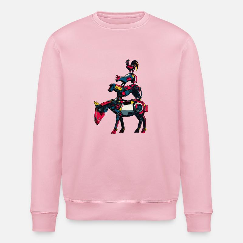 Stadtmusikanten "Comic Robot" - Stanley/Stella Unisex Bio-Sweatshirt ROLLER - Hellrosa