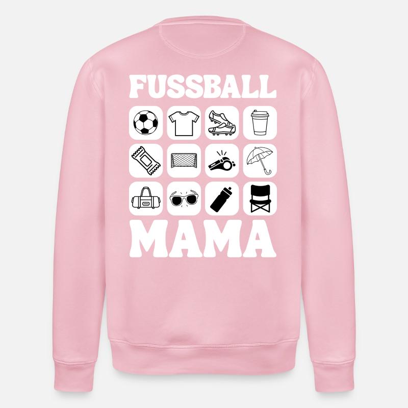 Fußball Mama Design - Stanley/Stella Unisex Bio-Sweatshirt ROLLER - Hellrosa