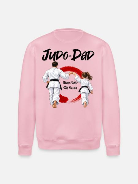 Judo Dad mit Tochter - Stanley/Stella Unisex Bio-Sweatshirt ROLLER - Hellrosa