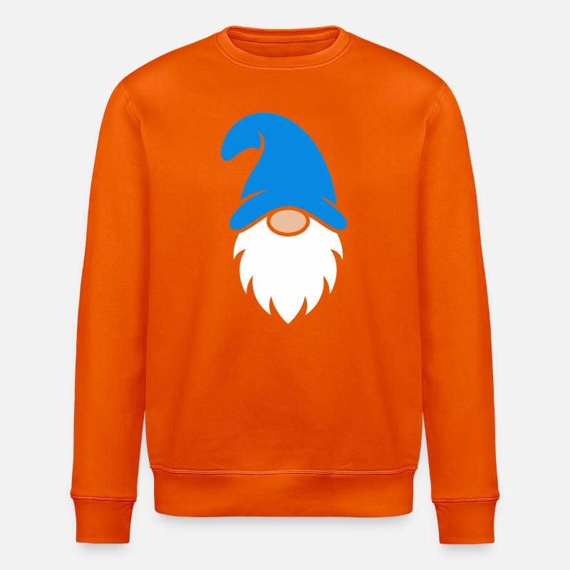 Mignon Gnome de Noël Chapeau Bleu - Sweat bio ROLLER Stanley/Stella Unisexe - orange profond