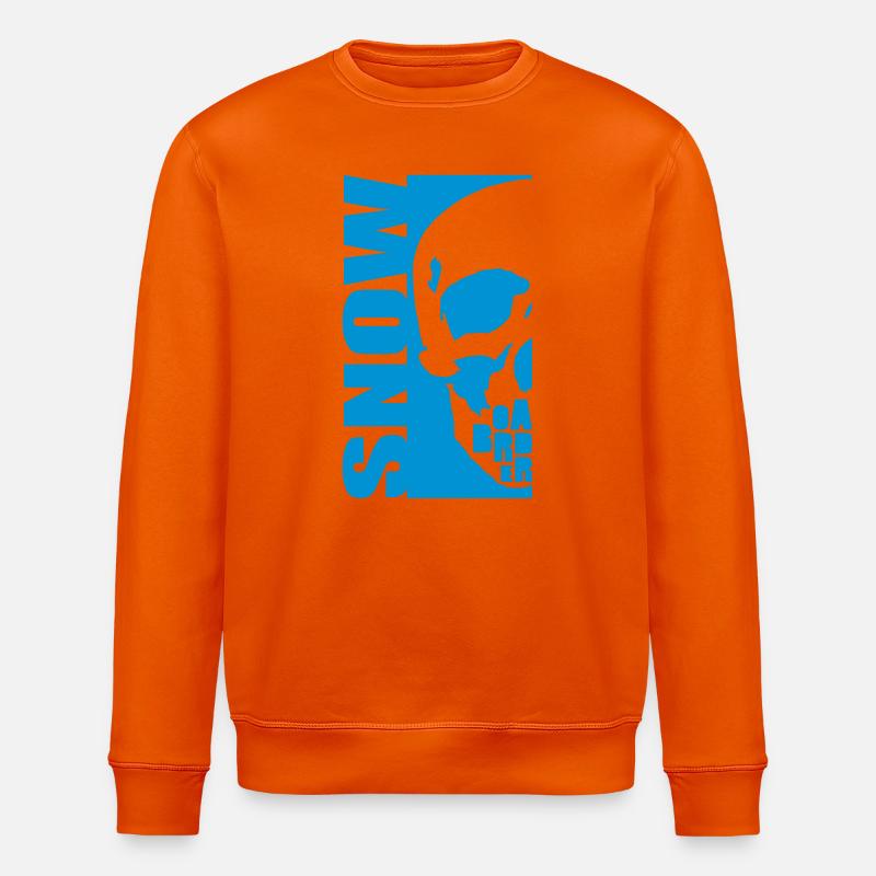 snowboarder skull - Stanley/Stella Unisex Bio-Sweatshirt ROLLER - Tieforange