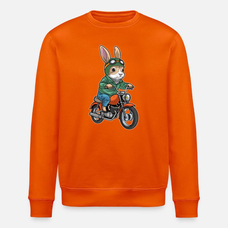 Hase Motorrad - Stanley/Stella Unisex Bio-Sweatshirt ROLLER - Tieforange