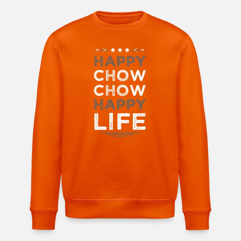 Vie heureuse de Chow Chow - Sweat bio ROLLER Stanley/Stella Unisexe - orange profond