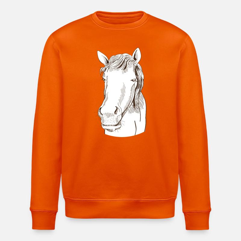 Koń - Ekologiczna bluza typu unisex Stanley/Stella ROLLER - głęboki pomarańczowy