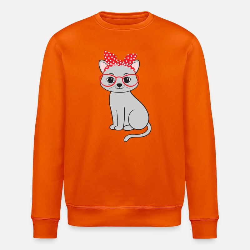 Katze Katzen - Stanley/Stella Unisex Bio-Sweatshirt ROLLER - Tieforange