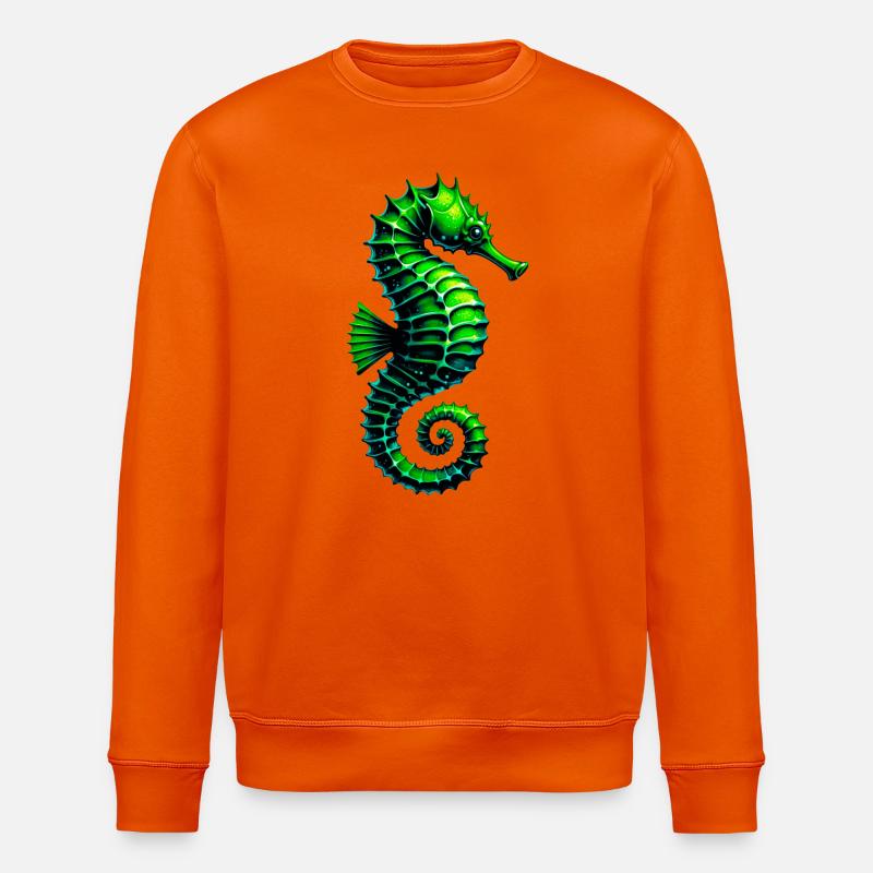 Seepferdchen - Stanley/Stella Unisex Bio-Sweatshirt ROLLER - Tieforange