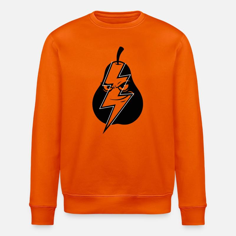 Blitzbirne Wortwitz Geistesblitz Klugscheißer  - Stanley/Stella Unisex Bio-Sweatshirt ROLLER - Tieforange