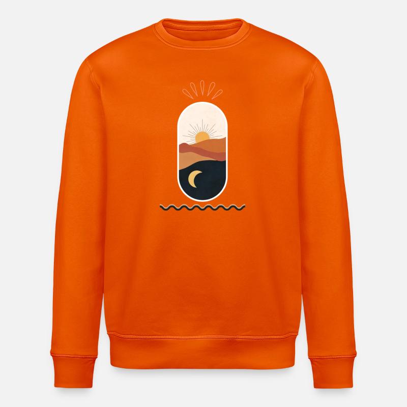 Wüstensonne Mondnächte - Stanley/Stella Unisex Bio-Sweatshirt ROLLER - Tieforange