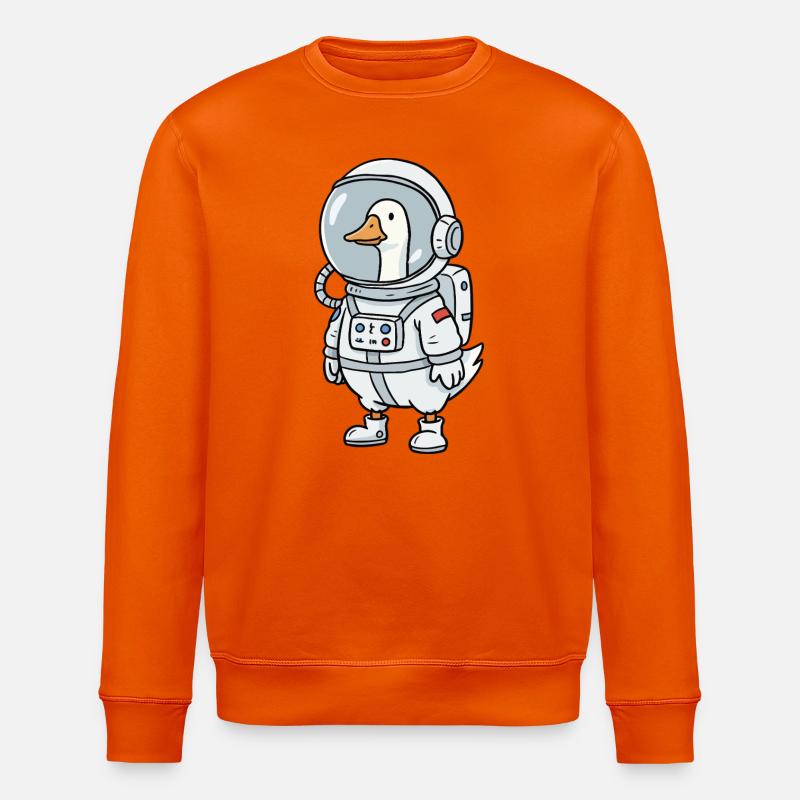 Weltraumgans Astronaut - Stanley/Stella Unisex Bio-Sweatshirt ROLLER - Tieforange