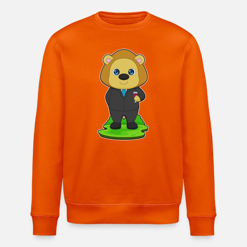 Löwe Bräutigam Anzug Hochzeit - Stanley/Stella Unisex Bio-Sweatshirt ROLLER - Tieforange