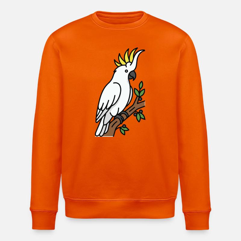 Australischer Vogelkakadu - Stanley/Stella Unisex Bio-Sweatshirt ROLLER - Tieforange