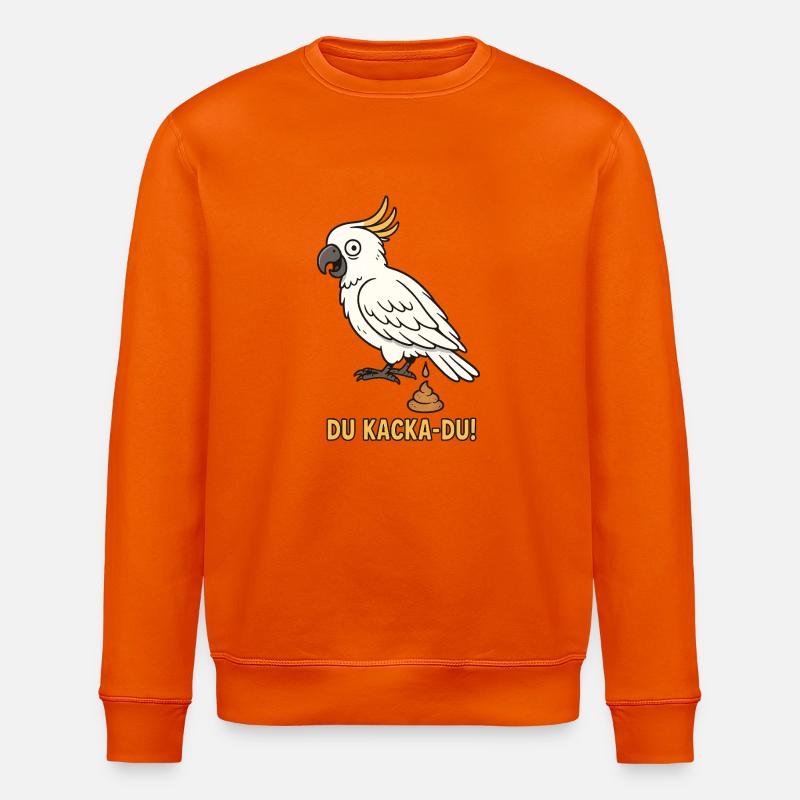 Witziger Kakadu Spruch - Stanley/Stella Unisex Bio-Sweatshirt ROLLER - Tieforange
