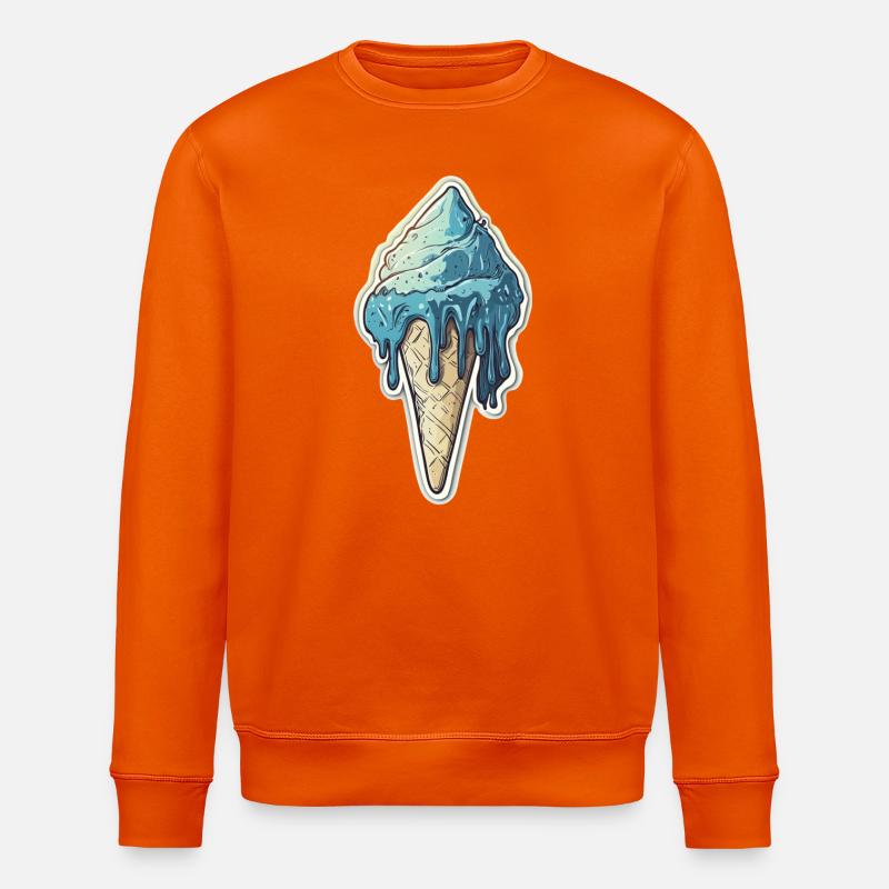 Crème glacée Crème glacée - Sweat bio ROLLER Stanley/Stella Unisexe - orange profond