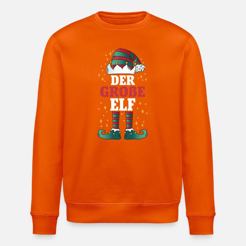 Noël Le Grand Elfe - Sweat bio ROLLER Stanley/Stella Unisexe - orange profond