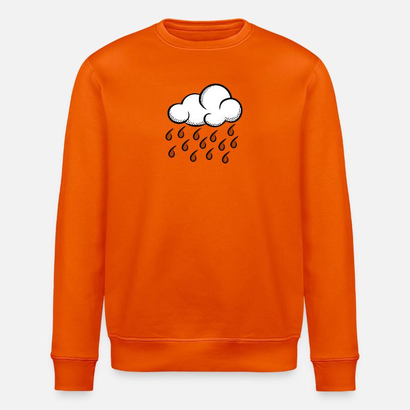 Cloud Pop Art Halftone - Stanley/Stella ROLLER Unisex Organic Sweatshirt - bright orange