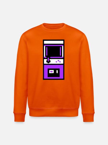 Nostalgic Arcade Automat Gamer - Stanley/Stella ROLLER Unisex Organic Sweatshirt - bright orange