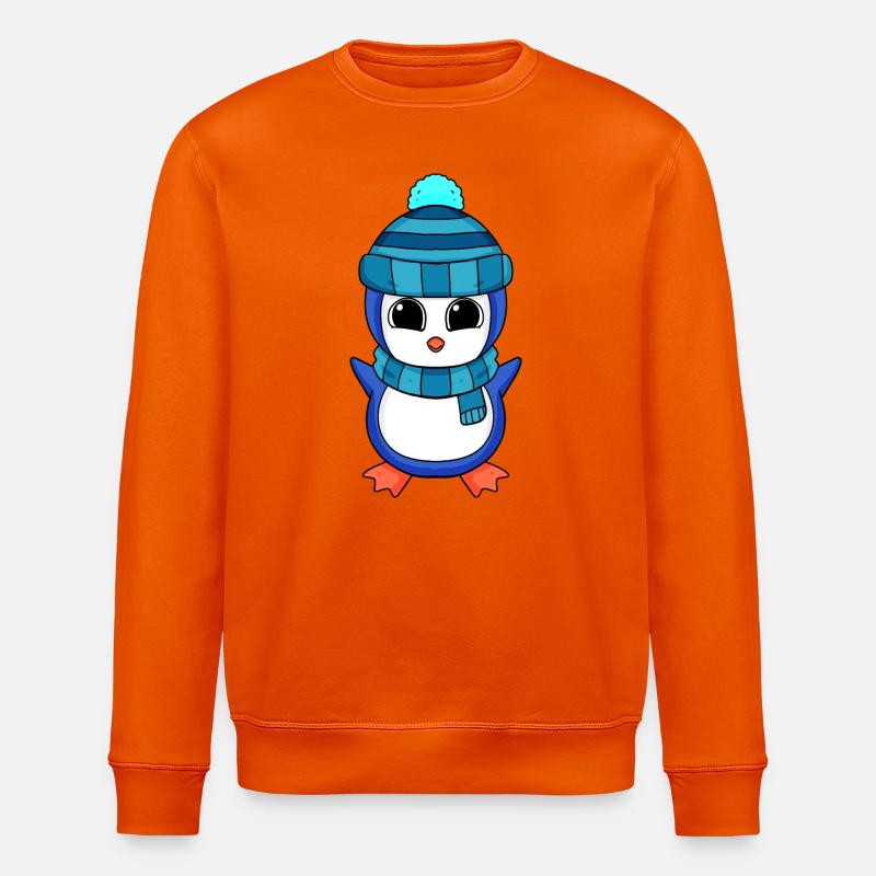 Pinguin Pinguine - Stanley/Stella Unisex Bio-Sweatshirt ROLLER - Tieforange
