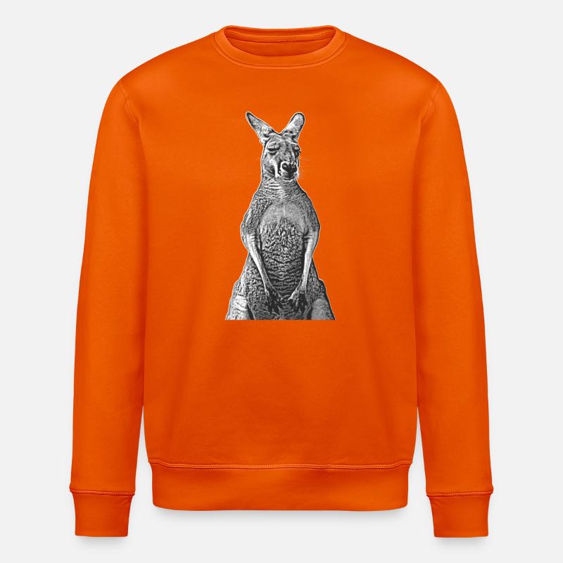 Känguru lineart - Stanley/Stella Unisex Bio-Sweatshirt ROLLER - Tieforange
