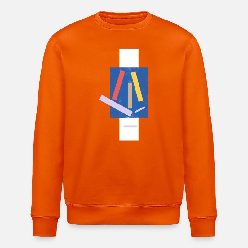 Abstrakte Farbblöcke Kunst Druckdesign - Stanley/Stella Unisex Bio-Sweatshirt ROLLER - Tieforange