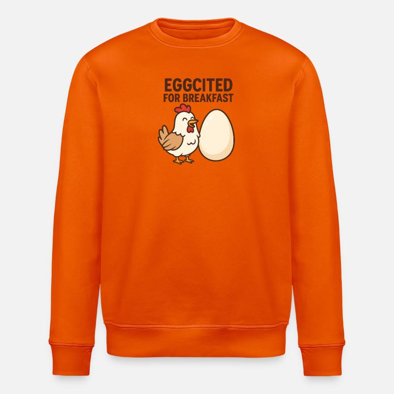 Eggcited pour le petit-déjeuner Chicken Design - Sweat bio ROLLER Stanley/Stella Unisexe - orange profond