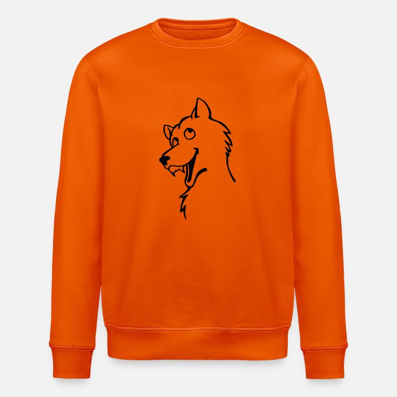 Wolf - Stanley/Stella ROLLER Unisex Organic Sweatshirt - bright orange