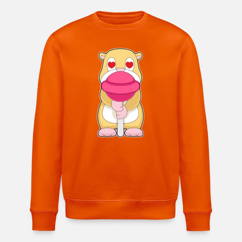 Hamster Lutscher - Stanley/Stella Unisex Bio-Sweatshirt ROLLER - Tieforange
