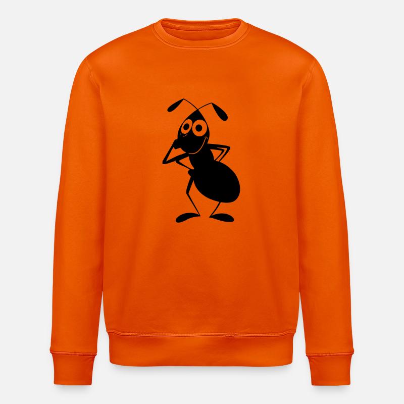Ant get eyelid down - Stanley/Stella ROLLER Unisex Organic Sweatshirt - bright orange