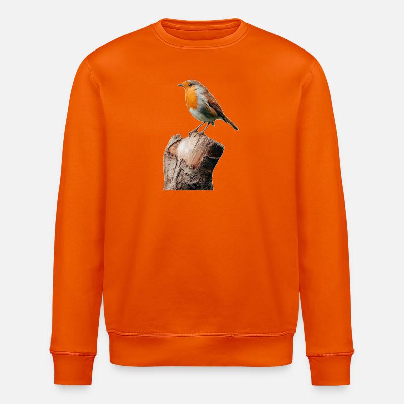 Rotkehlchen - Stanley/Stella Unisex Bio-Sweatshirt ROLLER - Tieforange