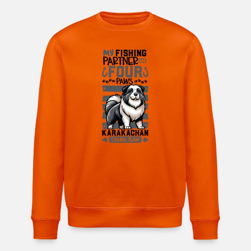 Pêche et Karakatshan - Sweat bio ROLLER Stanley/Stella Unisexe - orange profond