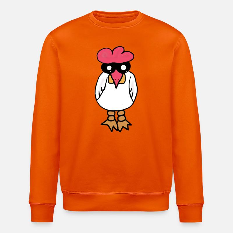 Chicken - Stanley/Stella ROLLER Unisex Organic Sweatshirt - bright orange