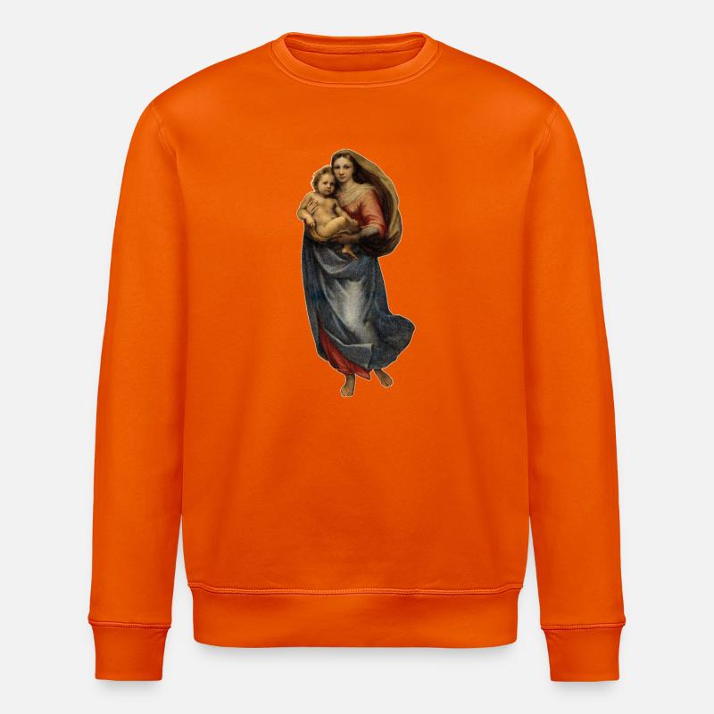Sistine Madonna | Sistine Madonna | Raphael - Stanley/Stella ROLLER Unisex Organic Sweatshirt - bright orange