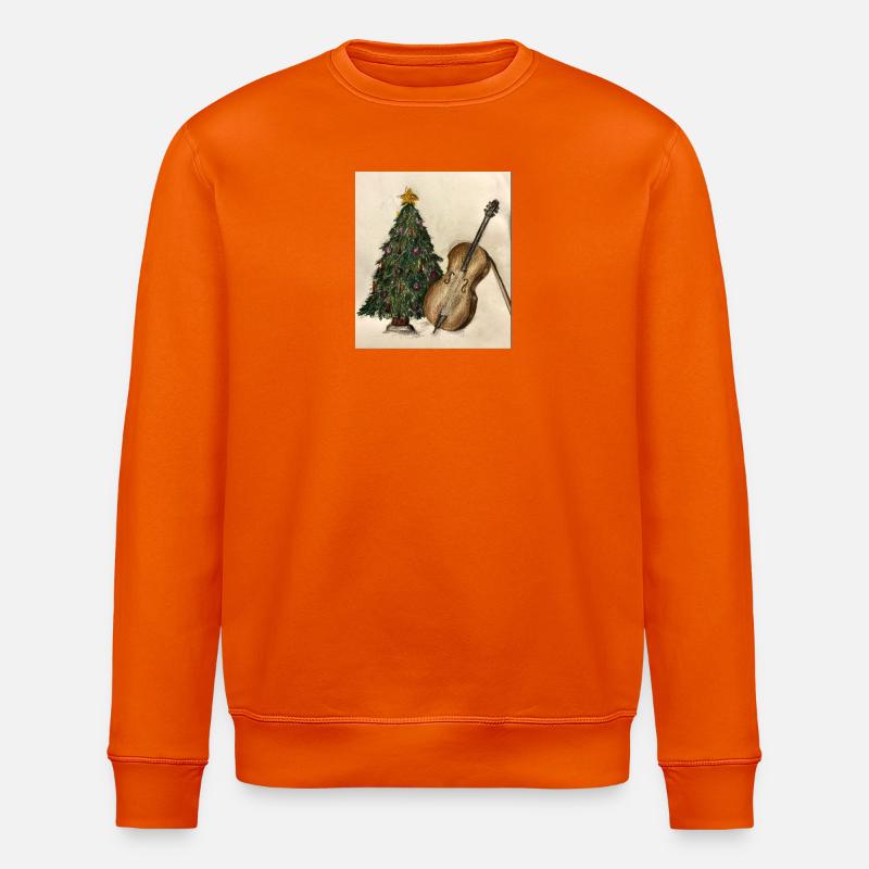 Weihnachtsmusik am Baum - Stanley/Stella Unisex Bio-Sweatshirt ROLLER - Tieforange