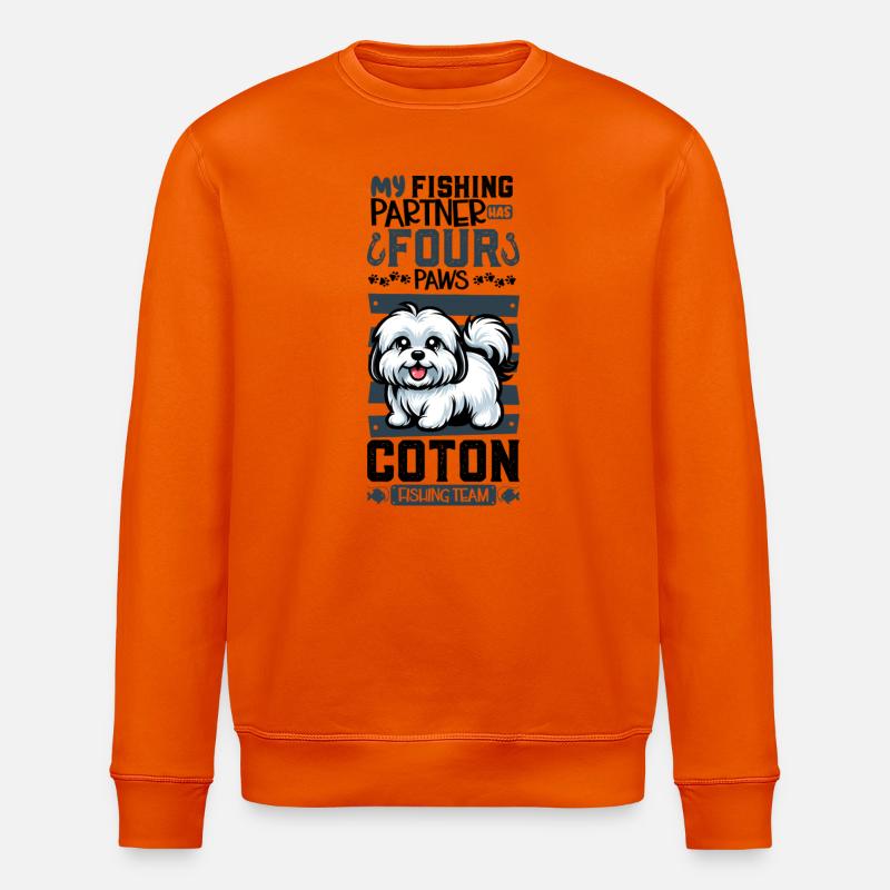 Pêche et Coton de Tuléar - Sweat bio ROLLER Stanley/Stella Unisexe - orange profond