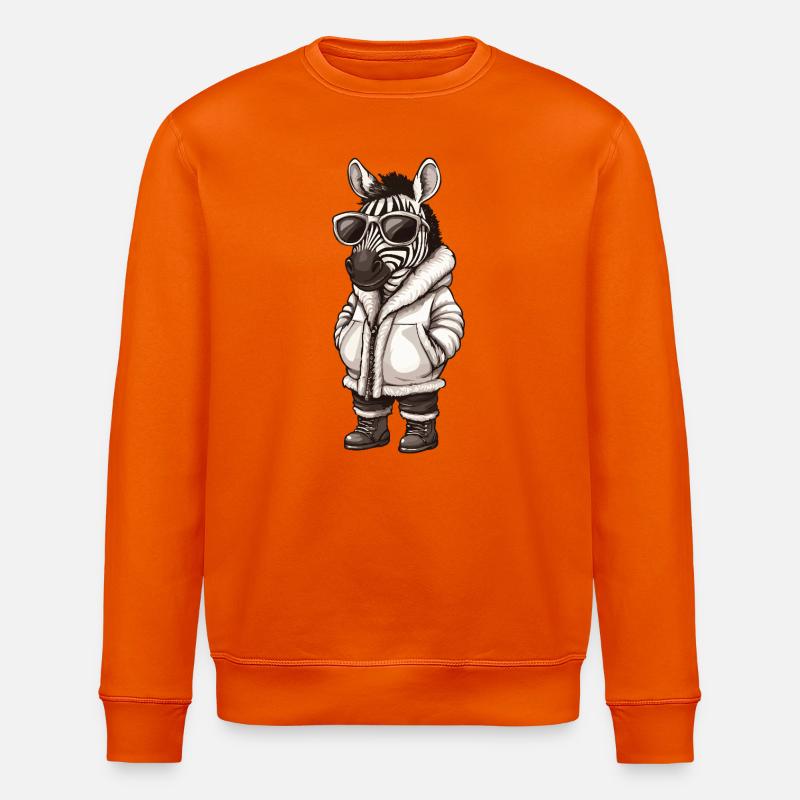 Zebra Cool Winter - Stanley/Stella Unisex Bio-Sweatshirt ROLLER - Tieforange