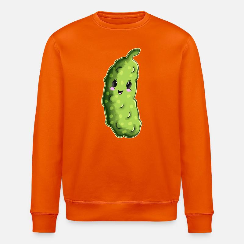Dessin animé câlin au concombre - Sweat bio ROLLER Stanley/Stella Unisexe - orange profond