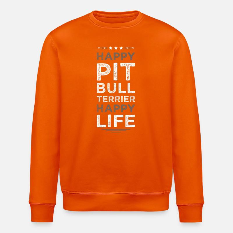 Une vie de pitbull heureuse - Sweat bio ROLLER Stanley/Stella Unisexe - orange profond