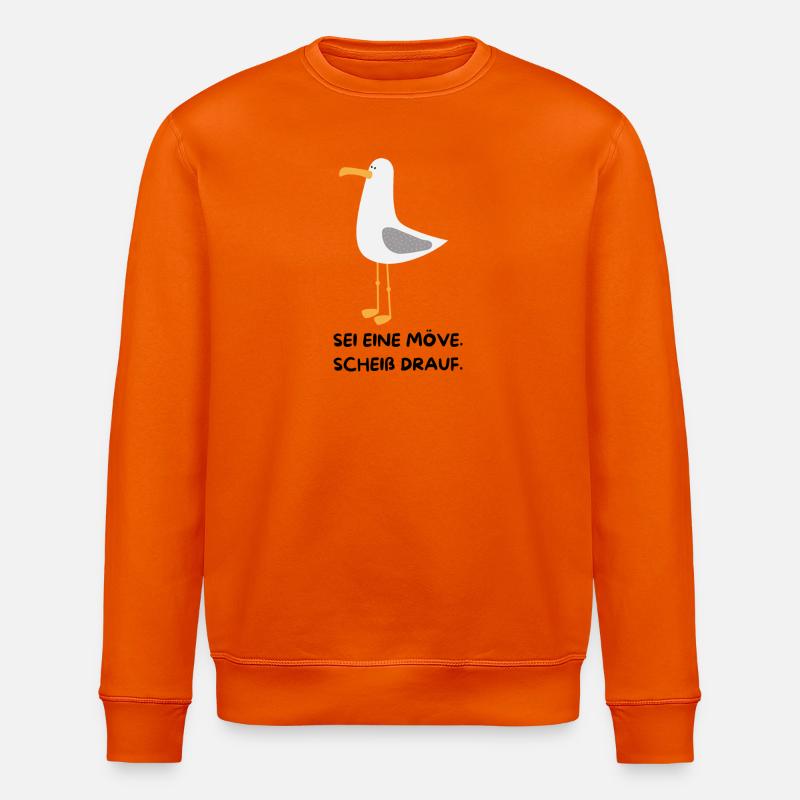 SEI EINE MÖVE, SCHEIß DRAUF - Stanley/Stella Unisex Bio-Sweatshirt ROLLER - Tieforange