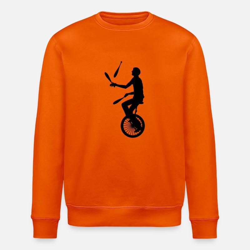 Einrad - Unicycle - Stanley/Stella Unisex Bio-Sweatshirt ROLLER - Tieforange