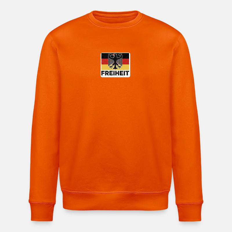 Drapeau de la Liberté avec aigle - Sweat bio ROLLER Stanley/Stella Unisexe - orange profond